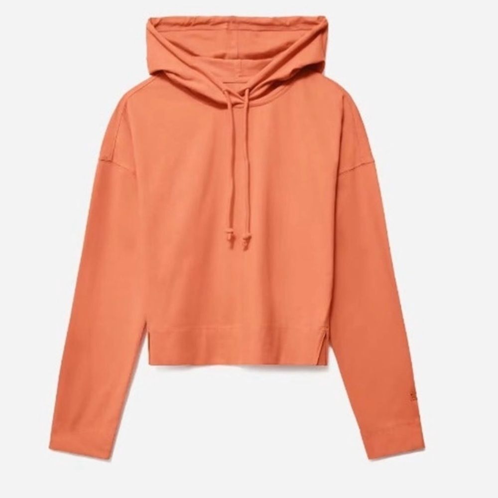 Everlane Retro Jersey Orange Hoodie Pullover Sweatshirt Workout Xxs